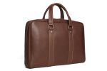 Handcrafted Full Grain Genuine Leather Vintage Brown Messenger Bag/Briefcase D007-VB