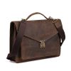 Handmade Vintage Dark Brown Leather Messenger Bag 0189