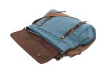 Blue Waxed Canvas with Leather Tote Bag, Shoulder Bag, Messenger Bag 33683