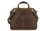 Dark Brown Handcrafted Antique Leather Messenger Bag or Briefcase 3857