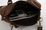 Dark Brown Handcrafted Antique Leather Messenger Bag or Briefcase 3857