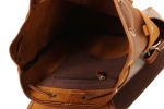Medium Size Handmade Leather Vintage Brown Backpack College Backpack School Backpack 8891M
