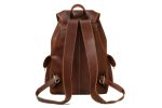 Medium Size Handmade Leather Vintage Brown Backpack College Backpack School Backpack 8891M