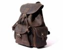 Large Size Vintage Leather Dark Brown Backpack Rucksack School Backpack 8891L