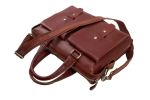 14'' UNISEX Genuine Reddish Brown Leather Briefcase, Messenger Bag, Laptop Bag 7001R
