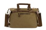 15'' Canvas Leather Bag Briefcase Messenger Bag Shoulder Bag 3 Color Choices 1801