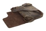 13'' Handcrafted Vintage Genuine Dark Brown Leather Messenger Bag Crossbody Bag Shoulder Bag 1092