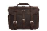 Super Large Multi-Use Dark Brown Leather Travel Bag or Messenger Bag 7072