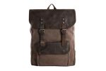 Canvas Leather Backpack - Rucksack - School Backpack in 4 Color Choices 6876A