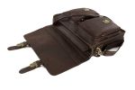 Handcrafted Full Grain Dark Brown Leather Messenger Bag 0344-DB
