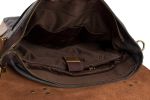 Handmade Dark Grey Canvas Leather Messenger Bag Shoulder Bag Laptop Bag 1807-DG