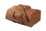 22'' Super Large Retro Brown Duffle Bag, Weekend Bag, Overnight Bag 1098- RB