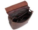 Handcrafted Vintage Style Top Grain Dark Brown Leather Backpack Travel Backpack 8904