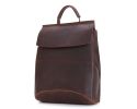 Handcrafted Vintage Style Top Grain Dark Brown Leather Backpack Travel Backpack 8904