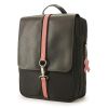 16" Paris Backpack for Women - Black with Pink Trim