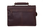 Handmade Vintage Dark Brown Leather Briefcase Men Messenger Bag Laptop Bag 1031-DB
