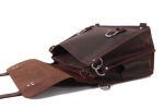 Handmade Dark Brown Vintage Leather Briefcase/Backpack, Mens' Messenger Bag 7161R