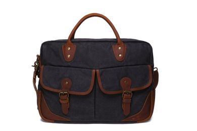 Waxed Canvas Leather Messenger Bag, Laptop Briefcase, Shoulder Bag YD2169