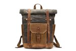 Waxed Canvas Backpack, Rucksack, School Backpack Multiple Color Choices 8808