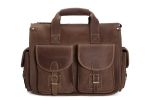 Handmade Vintage Brown Leather Briefcase, Messenger Bag, Men's Handbag 7106