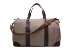 Waxed Canvas Travel Bag Weekender Bag with Leather Trim YD2095-LG