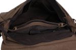 14'' Canvas Coffee Colored Leather Bag Briefcase Messenger Bag Shoulder Bag Laptop Bag 1870-C