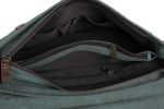 Canvas Leather Olive Green Messenger Bag Shoulder Bag Laptop Bag 1870-OG