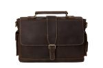 Handmade Dark Brown Leather Briefcase/Messenger Bag 0166