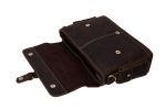 Handmade Dark Brown Leather Briefcase/Messenger Bag 0166