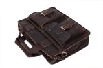 Handcrafted Dark Brown Vintage Style Leather Mens Messenger Bag