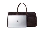 22'' Handmade Dark Brown Large Leather Travel Bag, Weekender Bag MG32