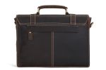 Handmade Vintage Style Dark Brown Leather Briefcase Messenger Bag Satchel Bag Crossbody Shoulder Bag 12007