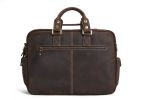 Handcrafted Vintage Extra Large Dark Brown Genuine Leather Travel Bag 7028