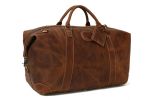 Handcrafted Vintage Style Top Grain Calfskin Leather Travel Bag Duffle Bag with Color Choices DZ07