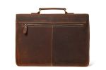 Handcrafted Top Grain Genuine Vintage Brown Leather Messenger Bag 0344-VB