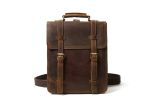 Vintage Brown Rustic Leather Rucksack, Backpack, Messenger Bag YD8062