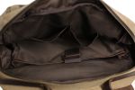 Khaki Canvas Leather Backpack, Waxed Canvas Backpack School Backpack 1820-K