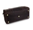 Vintage Style Genuine Natural Dark Brown Leather Travel Bag 8643