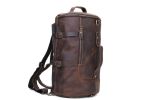 Handmade Vintage Dark Brown Leather Travel Backpack Z106