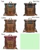 Waxed Canvas Backpack, Rucksack, School Backpack Multiple Color Choices 8808