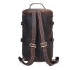 Handmade Vintage Dark Brown Leather Travel Backpack Z106